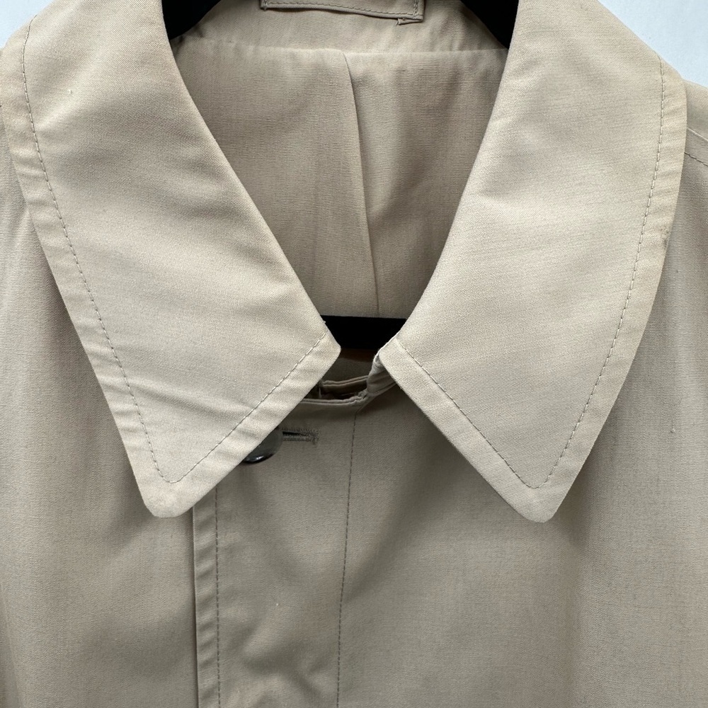 LONDON FOG 42 Men Vintage tan rainproof 60s gorpcore unisex classic trench coat - Picture 10 of 16